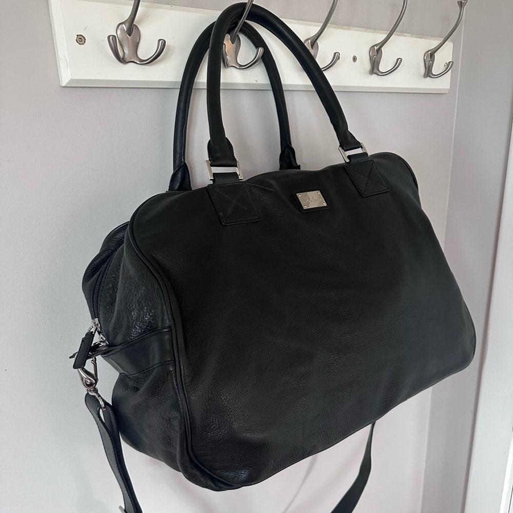 COLE HAAN WEEKENDER BLACK HUDSON II UNIT TRAVEL BAG